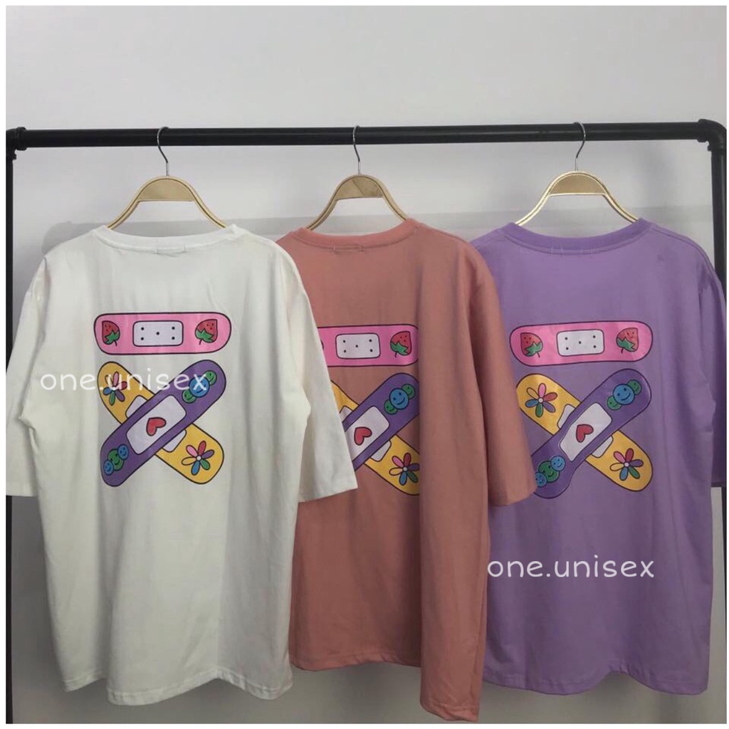Áo STICKER Unisex tay lỡ
