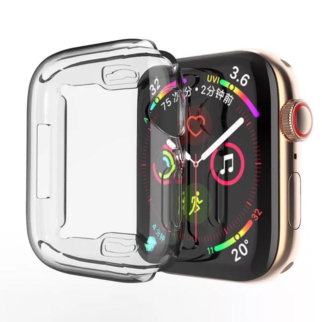 Bao Silicon Bảo Vệ Apple Watch S1,2,3 và S4 Trong Suốt