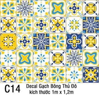 Decal gạch bông trang trí set 10 ô gạch nhiều mẫu chọn lựa