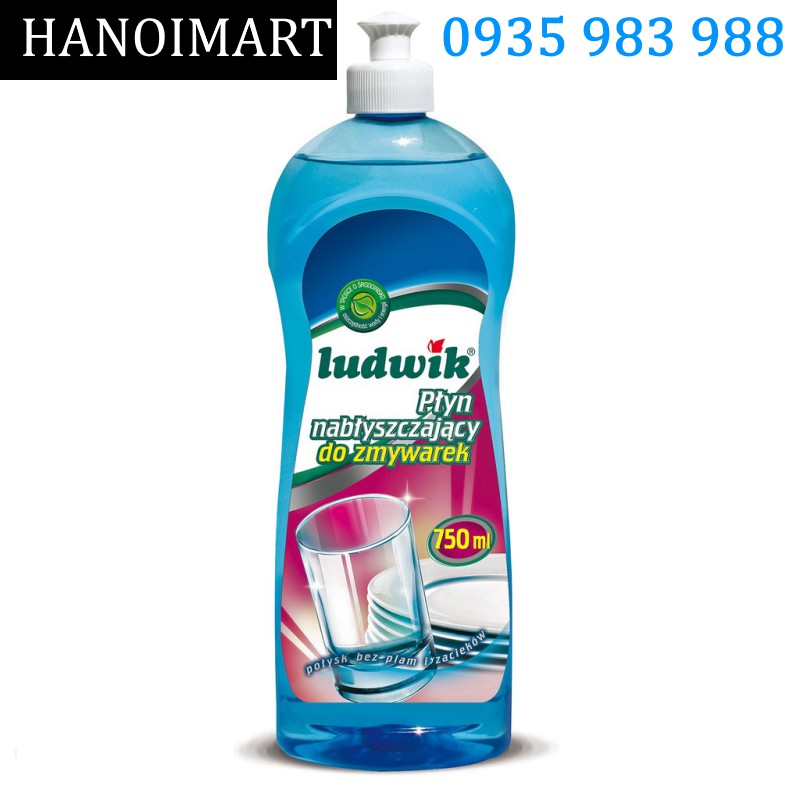 Nước làm bóng Ludwik 500ml dùng cho máy rửa chén bát ly