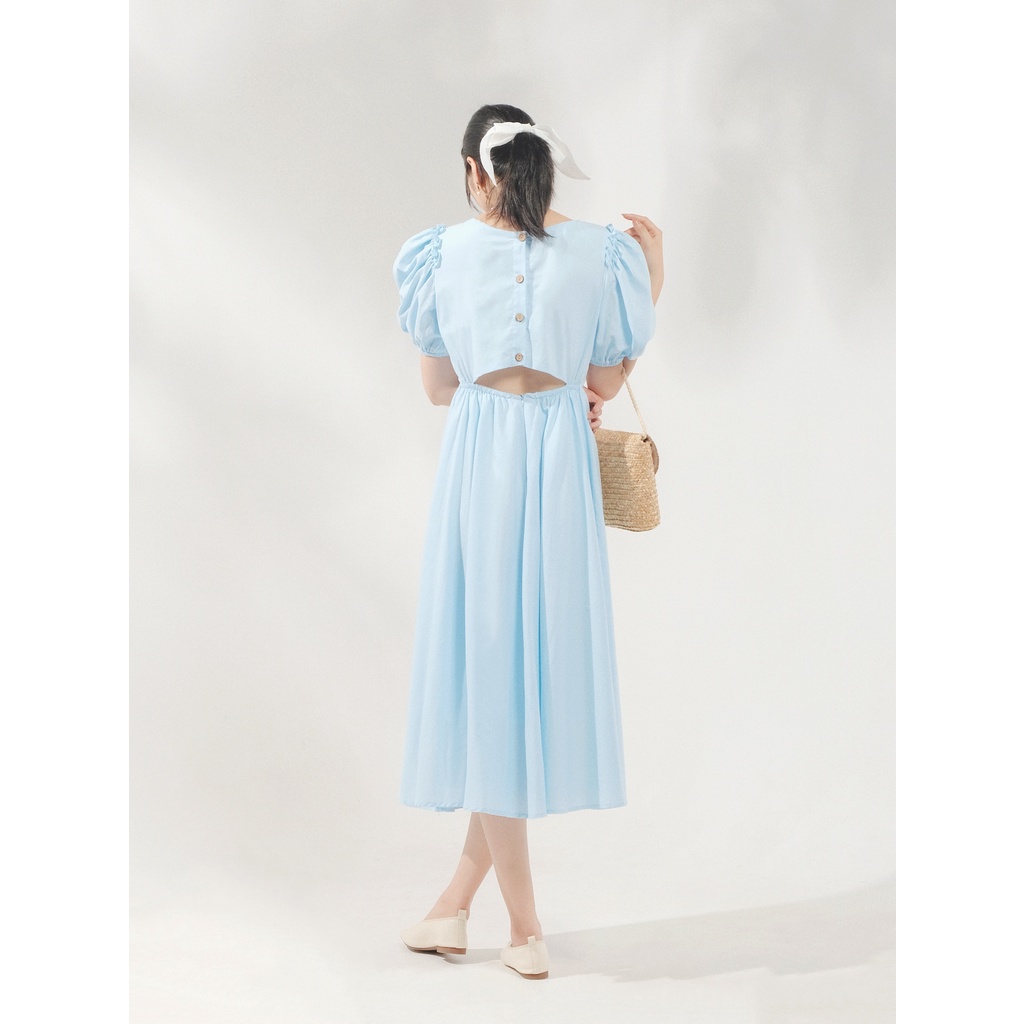 THE19CLUB - Váy linen dài cổ thuyền - Camila Dress