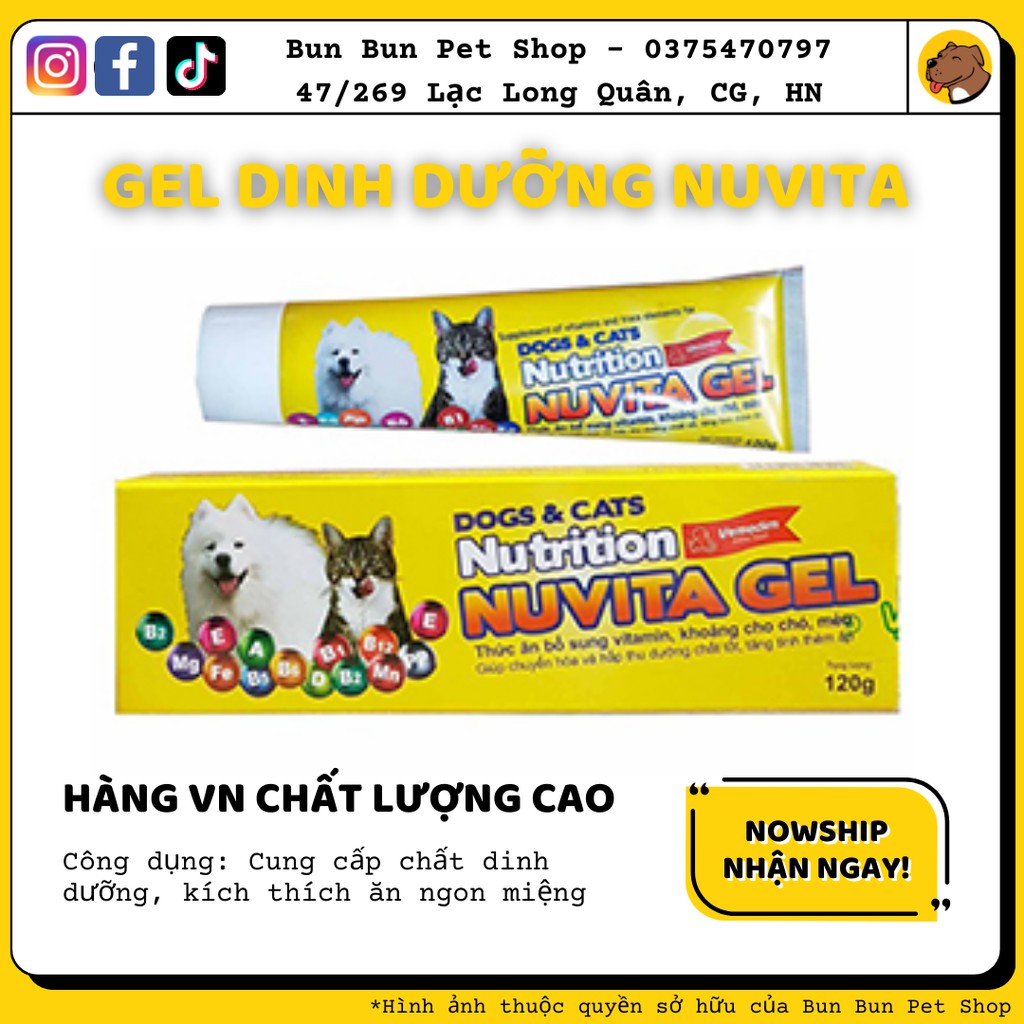 Gel dinh dưỡng Nuvita Gel cho chó mèo