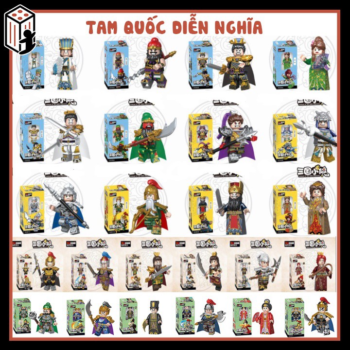 Lego Tam Quốc chu du gia cát lượng lưu bị trương phi Thục Nguỵ Ngô Đồ chơi lắp ráp non lego three kingdoms Decool 2030