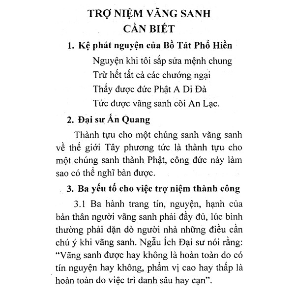 Sách - Trợ Niệm Vãng Sanh Cần Biết