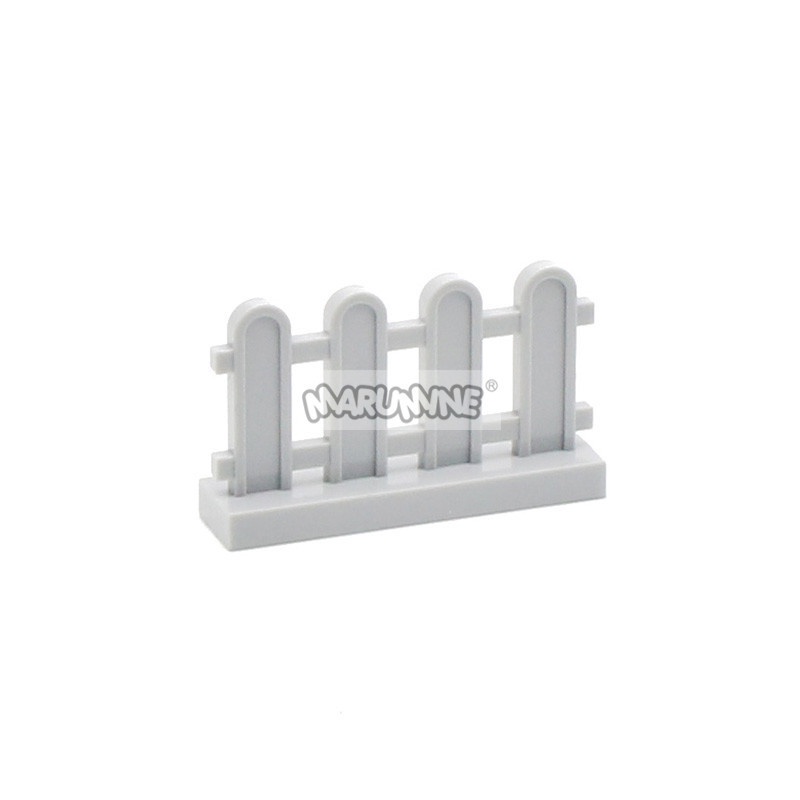 Đồ chơi giáo dục lắp ráp le. go logo moc combo 4 lan can hàng rào chắn màu nâu