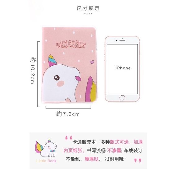 Sổ Bìa Nhựa Dẻo Sổ Tay Mini Sổ Ghi Chép A6 Hình Thú Cute Dễ Thương Cho Học Sinh