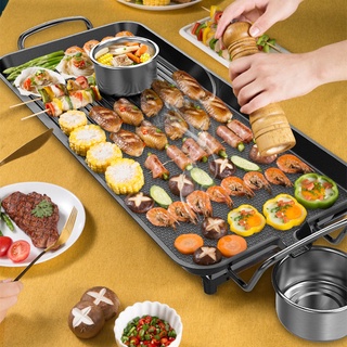 Lò nướng điện thịt nướng hộ gia đình Hàn Quốc không khói không dính tấm nướng thịt nướng tấm sắt tấm đốt cháy máy nướng