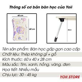 Bàn học làm việc gấp gọn thông minh có khe cắm ipad điện thoại 2022