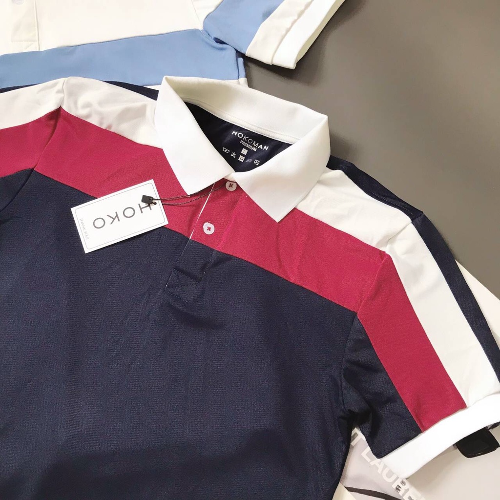Áo Polo nam cao cấp cổ UP SIZE XXL 82kg  phối sọc form ôm dáng chuẩn đẹp chất thun lạnh cotton thoáng mát | BigBuy360 - bigbuy360.vn