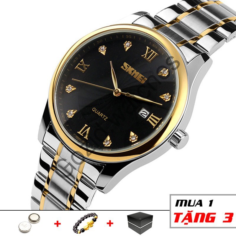 Đồng hồ nam SKMEI SM09 chống nước siêu bền dây thép không gỉ -Gozid.watches