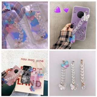 Dây xích acrylic mặt hình bướm màu cực quang ma thuật nữ tính dùng làm trang sức / ốp điện thoại DIY