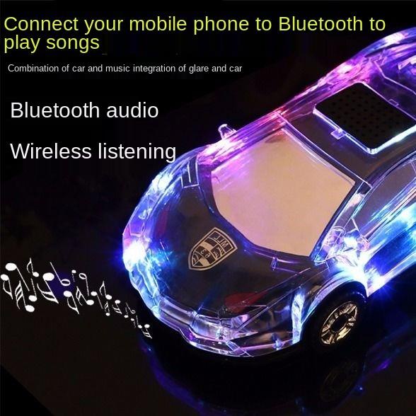 loa bluetooth tronsmartmáy ngheThiết bị âm thanhCar model Bluetooth speaker high volume double speakers subwoofer Mini colorful lights mobile phone computer home audio