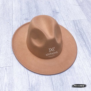 Mũ rộng vành dạ trơn Panama