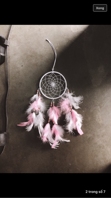 Quà tặng thủ công Dreamcatcher màu hồng. Trang trí nhà cửa