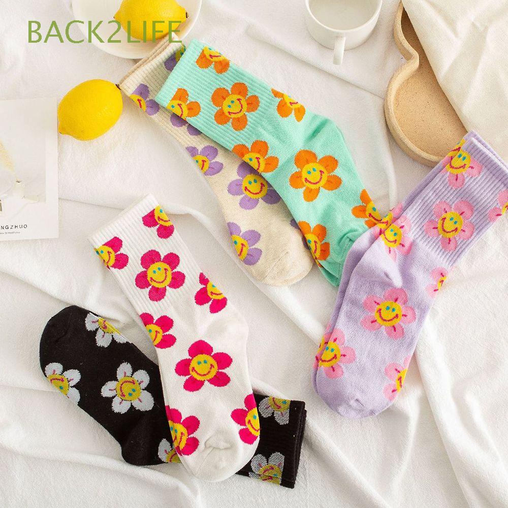 2life Vớ Cotton Giữ Ấm Thoáng Khí Thiết Kế Hoạt Hình Dễ Thương Phong Cách Hàn Quốc Cho Nữ