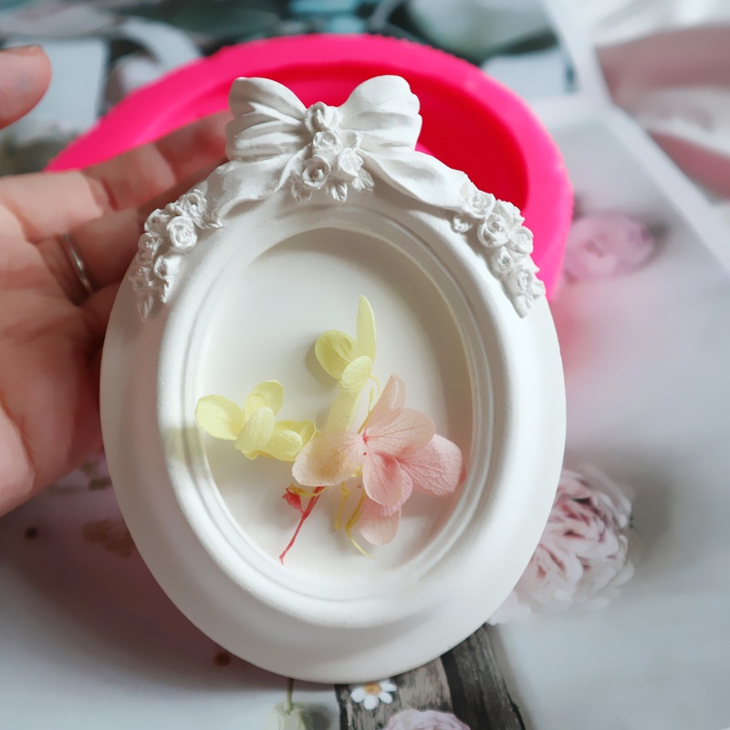 Khuôn Silicone Làm Đá Khuếch Tán Hương Thơm Hình Khung Ảnh 3D Ba Chiều