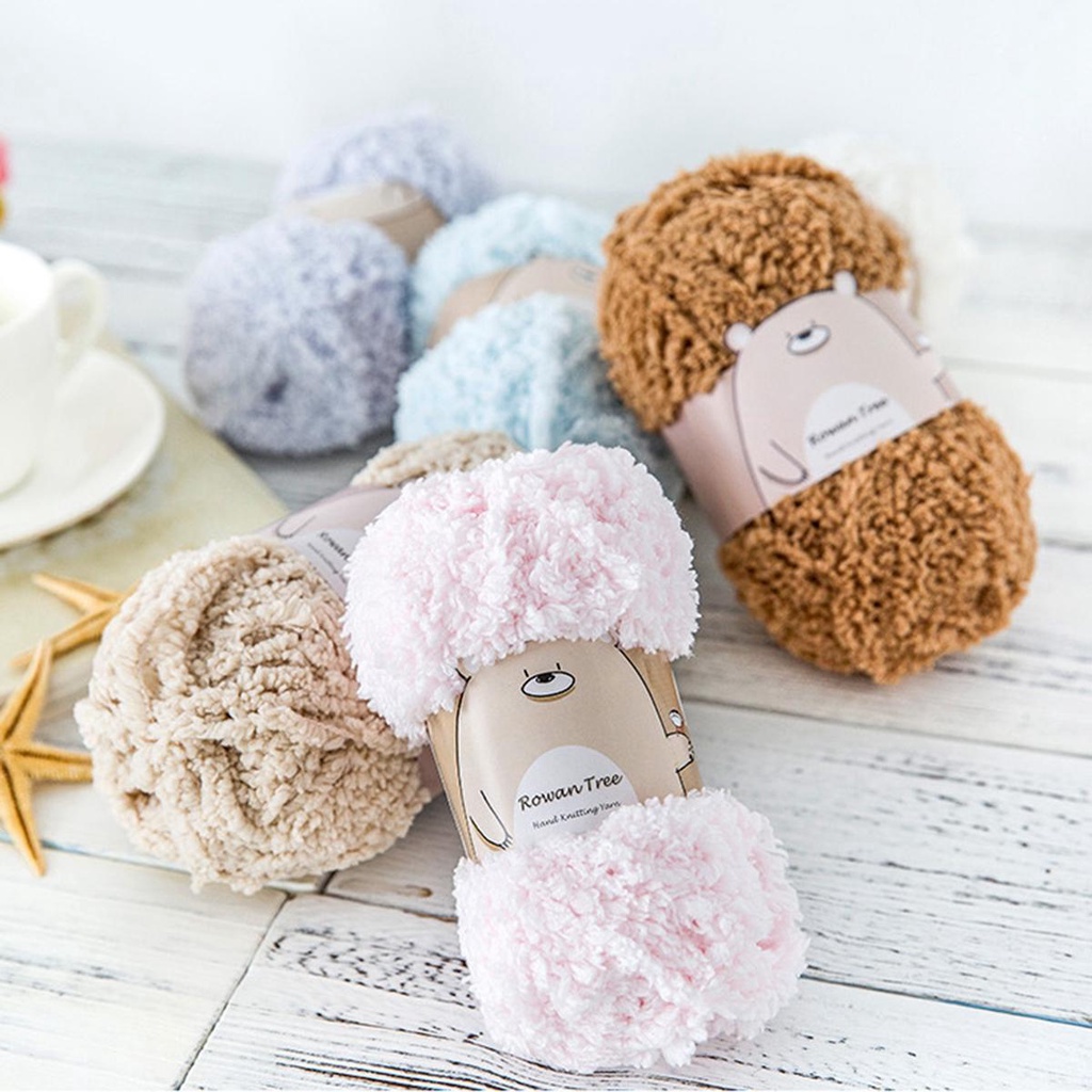 YIYU Cuộn Len Sợi Đan Móc Nhiều Màu