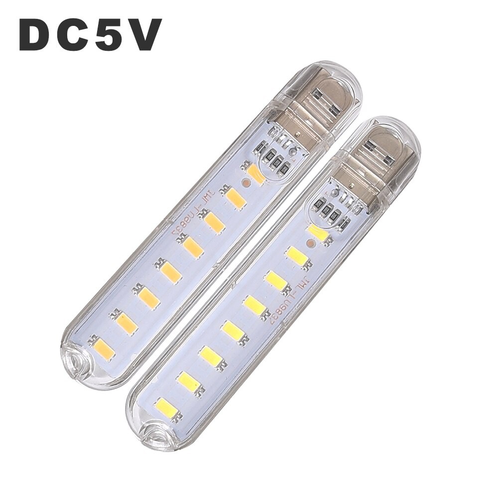Đèn Led Thanh 8 Bóng Để Bàn Đầu Gắn Ngõ USB Dự Phòng 4W  Siêu Sáng MLH