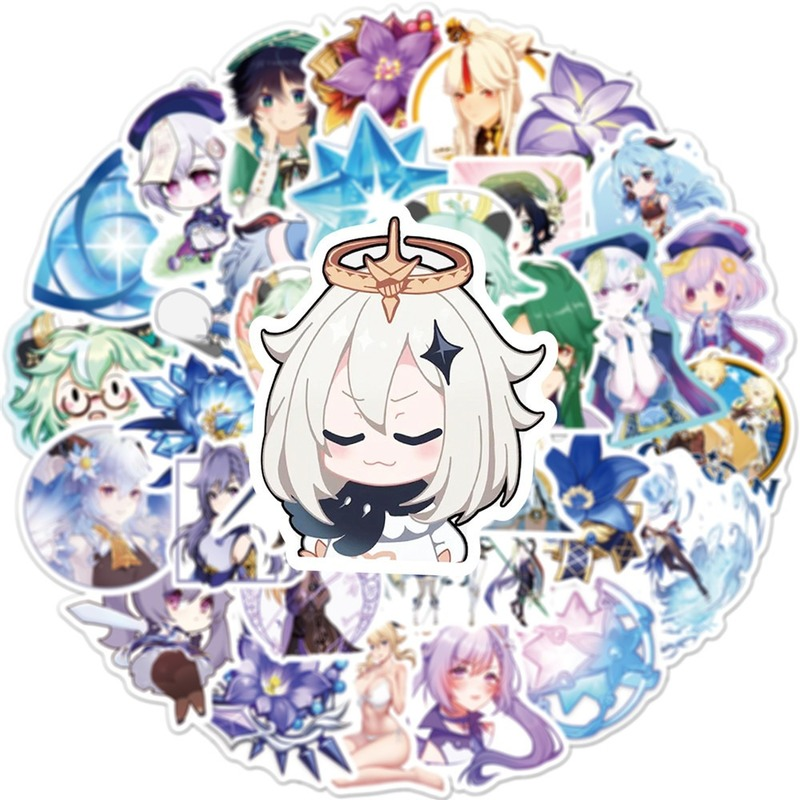 Set 50 miếng dán PVC chống va chạm chống thấm nước trang trí laptop/ xe đạp/ xe hơi