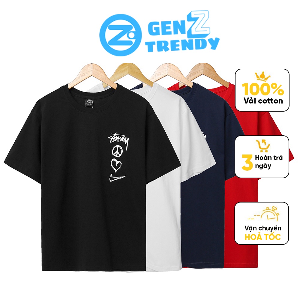Áo Thun Stussy T-Shirts N!KE Air Force độc lạ , áo Unisex vải cotton 100% cao cấp Genz Trendy