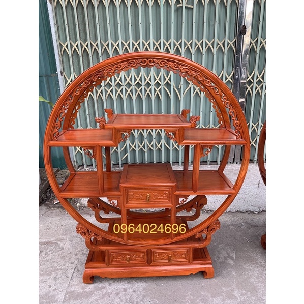 kệ bày đồ cao 1m36 r1m10 s36 gỗ hương đá, gỗ gõ