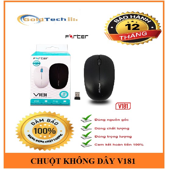 Chuột không dây Forter V181 chính hãng bảo hành 12 tháng