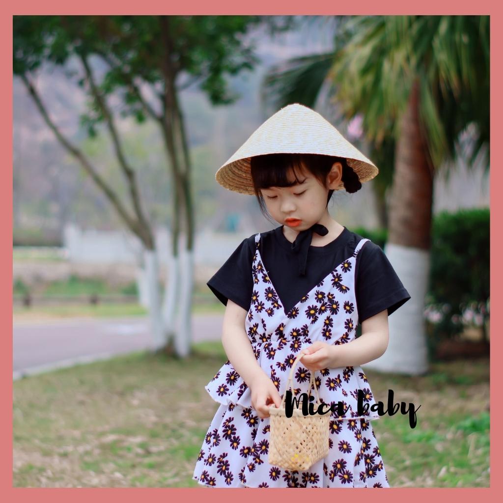 Nón cói đi biển phong cách hàn quốc cực xinh cho bé Mica Baby MH108
