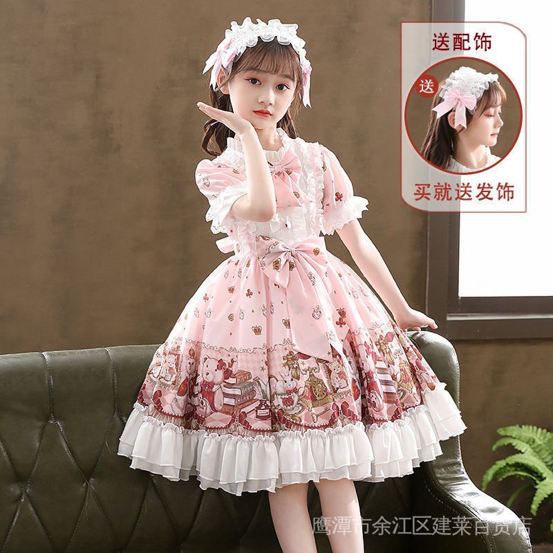 Đầm Công Chúa lolita Thời Trang Mùa Hè 2022 Mới Cho Bé Gái