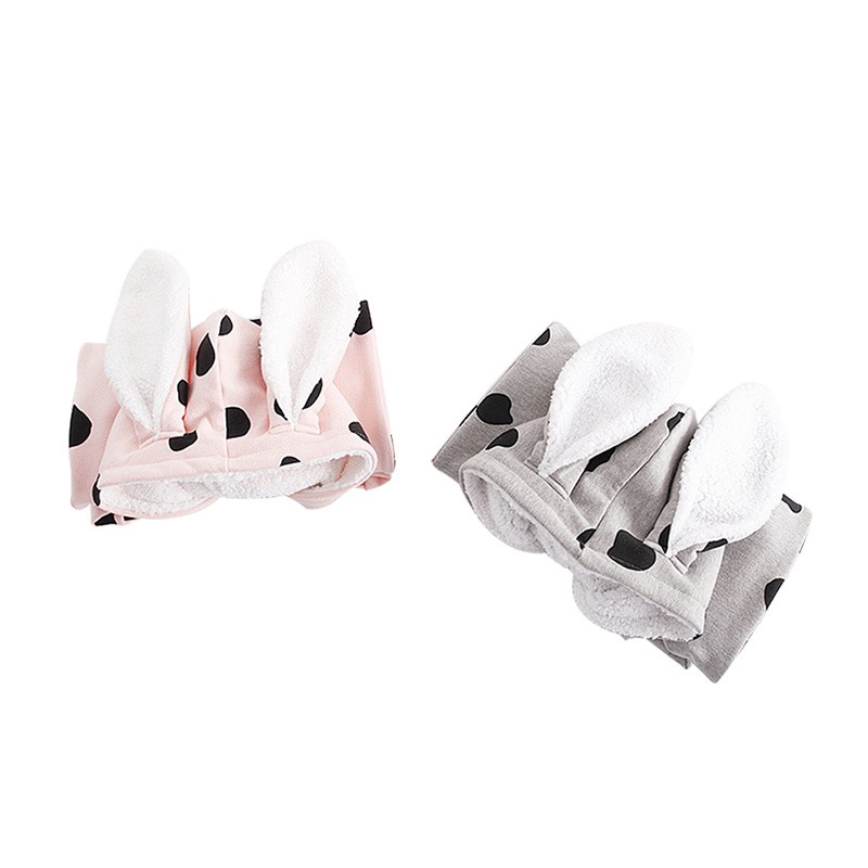 Bộ áo liền quần có nón trùm tai thỏ xinh xắn dành cho các bé