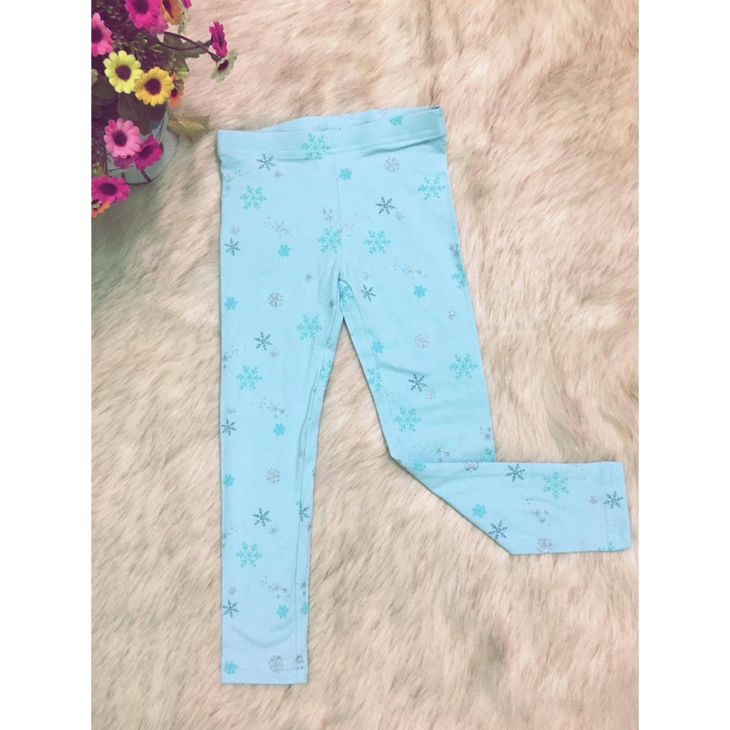 Quần legging Carter's màu xanh cho bé gái