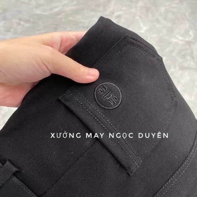 Quần legging nữ đen dài cạp cao 2 cúc gen bụng nâng mông ôm body - khóa kéo có đỉa túi trước sau - vải Umi siêu co giãn