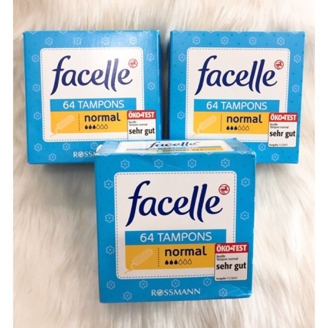 Băng vệ sinh Tampon Facelle size Normal 64 miếng của Đức