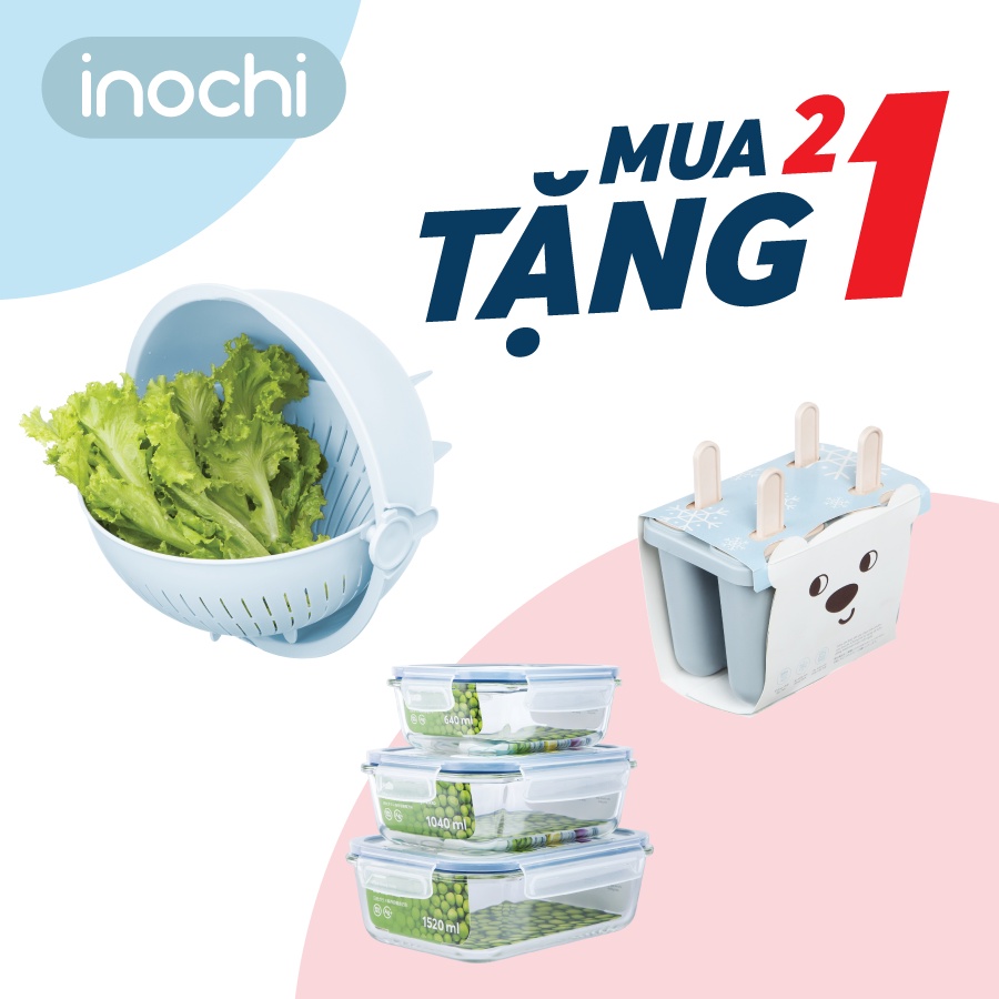 [ Bộ sưa tập ] Hộp thủy tinh đựng thực phẩm (tròn, vuông, chữ nhật) chính hãng INOCHI - Tiêu chuẩn nhật bản.