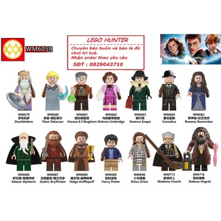 Lego Minifigures nhân vật phim Harry Poster : Dumbledore Fleur Delacour Rubeus Hagrid Sirius Orion Salaza Slytherin WM