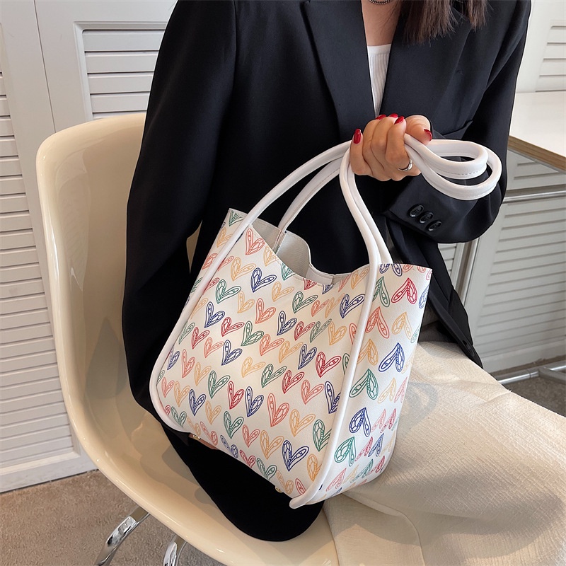 Túi Xách Cỡ Lớn Họa Tiết Cầu Vồng Thời Trang Mùa Hè Cho Nữ