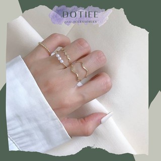 Nhẫn bộ mảnh Hàn Quốc (5 chiếc ) DOTIEE