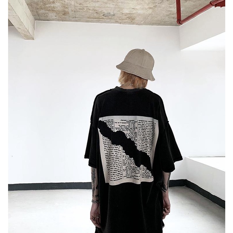 Áo Thun Tay Ngắn Dáng Rộng Phong Cách Hip-Hop Retro Mới Cho Nam