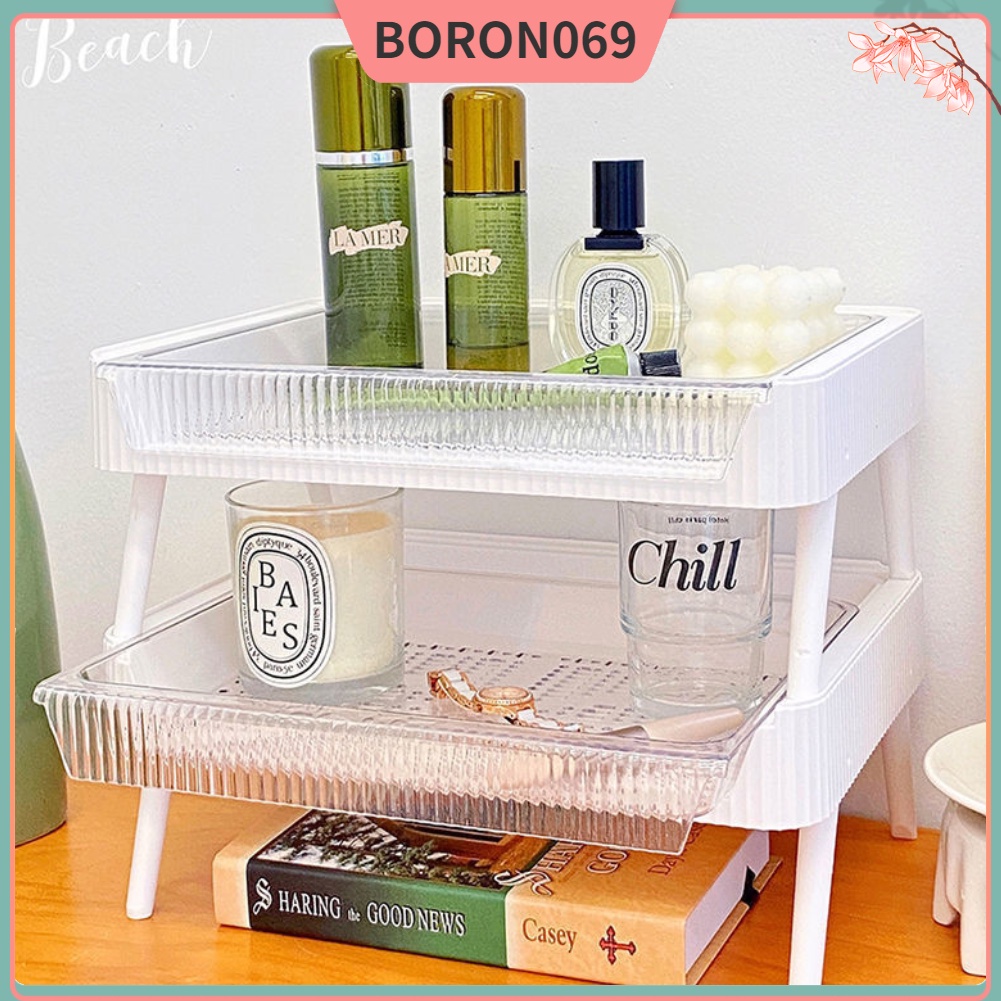 Giá để đồ nhà bếp 2 tầng Giá đựng cốc để bàn đa chức năng Boron069