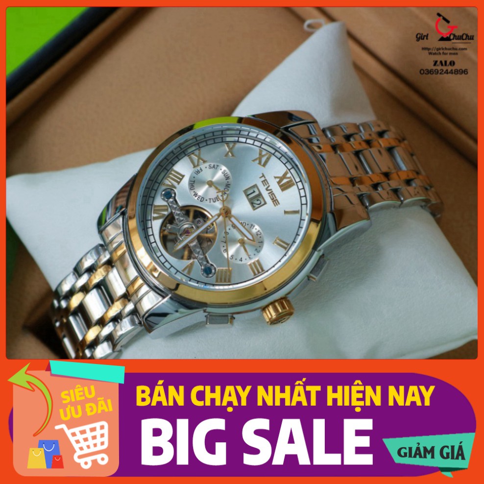 SIÊU PHẨM Đồng Hồ Nam Tevise Cơ Tự Động Thiết Kế Lộ Máy Hợp Phong Cách Thời Trang Thời Thượng, Nhìn Cực Kỳ Sang Trọng HÀ