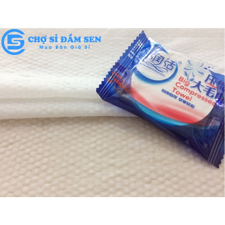 Khăn Tắm Nén 30*60cm Đa Năng. Khăn Du Lịch cotton dùng 1 lần, Khăn Đa Năng Tự Nhiên Thấm Nước Tốt G384-KhanTamNen-Trang