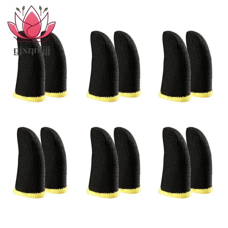 Bộ 12 vỏ bọc ngón tay chơi game bằng sợi carbon 18-Pin màu đen và vàng chất lượng cao