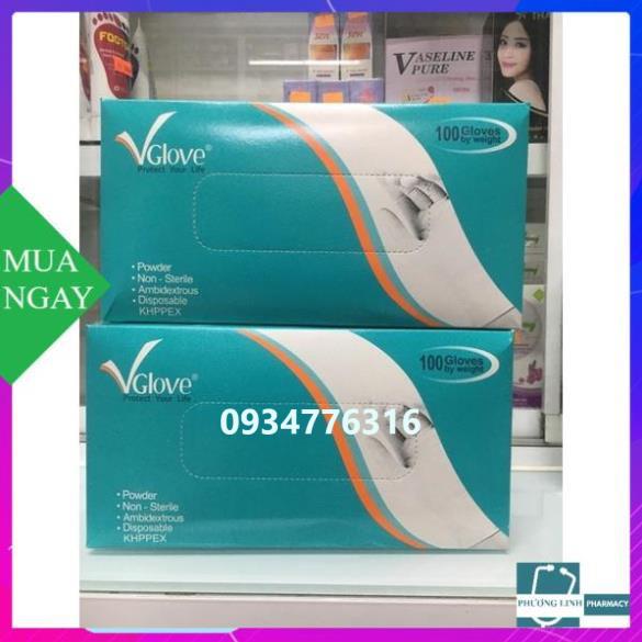Găng tay y tế Vglove hộp 100 chiếc ( M)