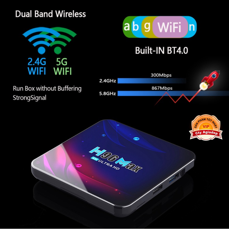 TVBOX H96max Android 11 mới giúp Tivi kết nối internet xem youtube, truyền hình, phim