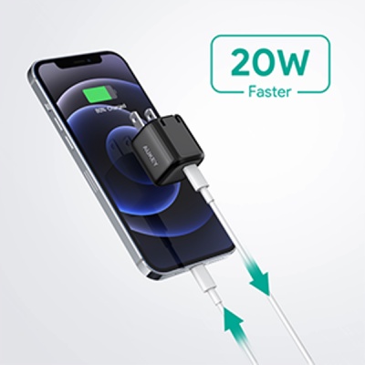 Hàng chính hãng-CỤC SẠC IPHONE PD 20W MINI AUKEY PA-B1 PRO, CỦ SẠC NHANH AUKEY PD PPS 30W PA-Y30S