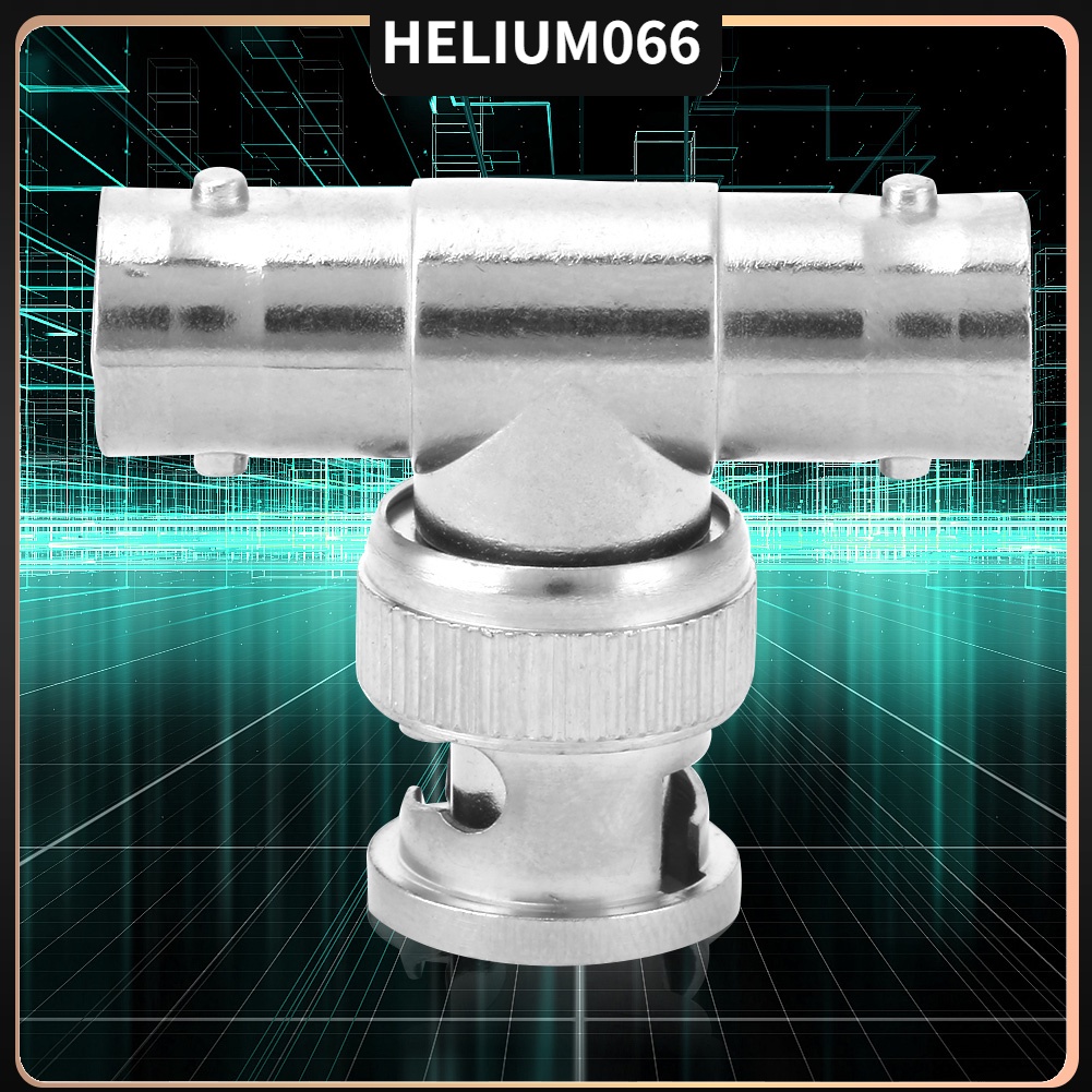 Hàng giao ngay 2pc 1-2 Bộ chuyển đổi BNC hình chữ T Bộ chia kết nối nam sang nữ kép