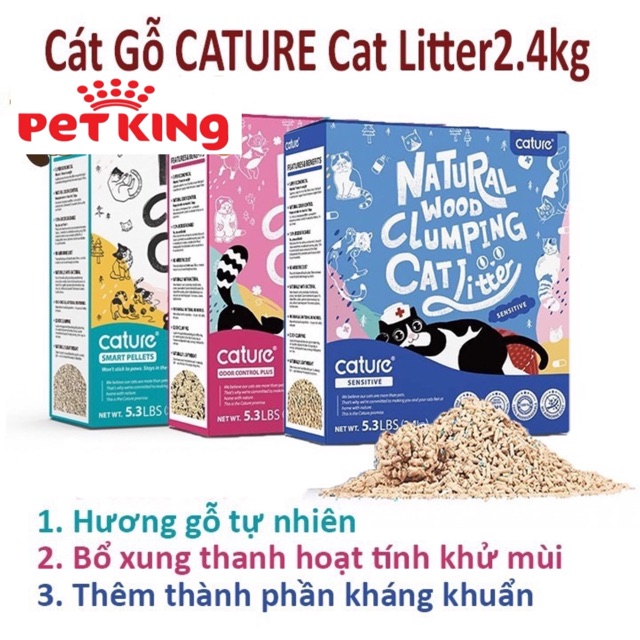 Cát Gỗ Cấp Vệ Sinh Cho Mèo Natrural Cature