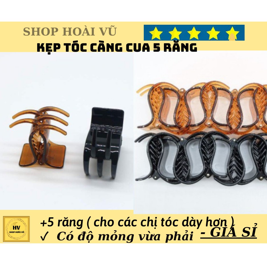 KẸP TÓC CÀNG CUA 5 RĂNG TIỆN ÍCH