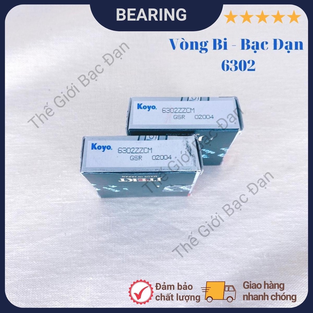 Vòng bi bạc đạn 6302 ZZCM KOYO - hàng đẹp - chất lượng cao - Thế Giới Bạc Đạn