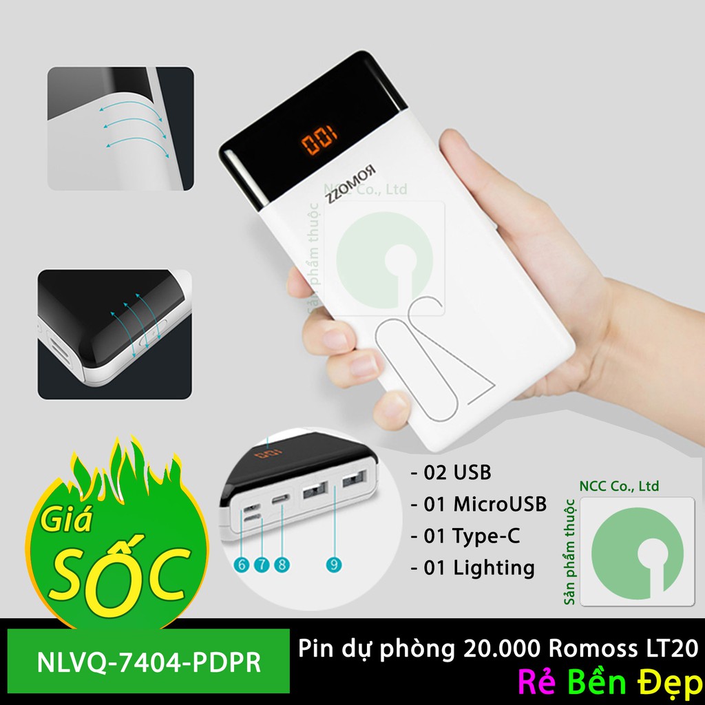 Pin dự phòng 20.000 Romoss LT20 - NLVQ-7404-PDPR