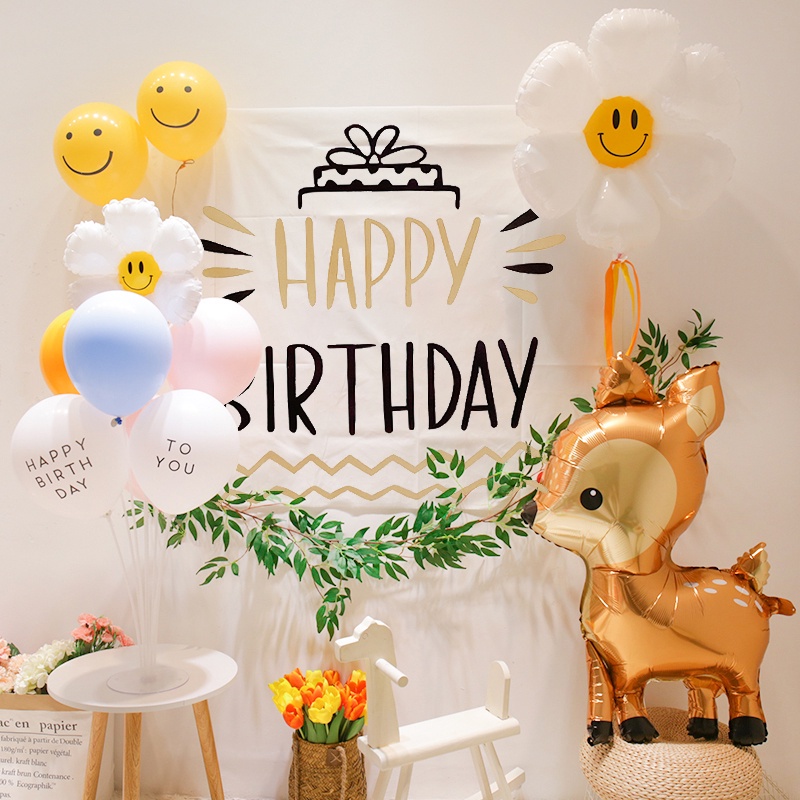 Thảm Treo Tường Trang Trí Phông Nền Chụp Ảnh Sinh Nhật Dễ Thương